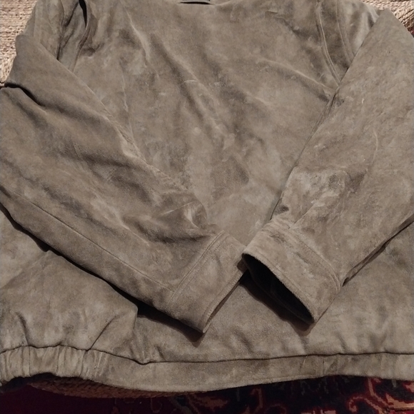 Gently worn mens suede finished brown to tan Claiborne jacket size large - Picture 6 of 7